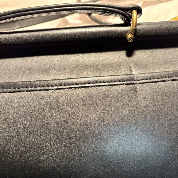 Vintage Coach Willis Shoulder Bag – Black Glove-Tanned Leather –Free Shipping - Picture 11 of 15